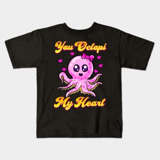 You Octopi My Heart Adorable Baby Octopus Pun Kids T-Shirt